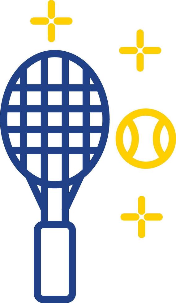 Tennis Line Two Colour Icon Design vector