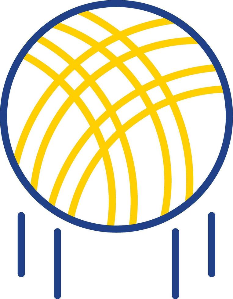 Volleyball Line Two Colour Icon Design vector