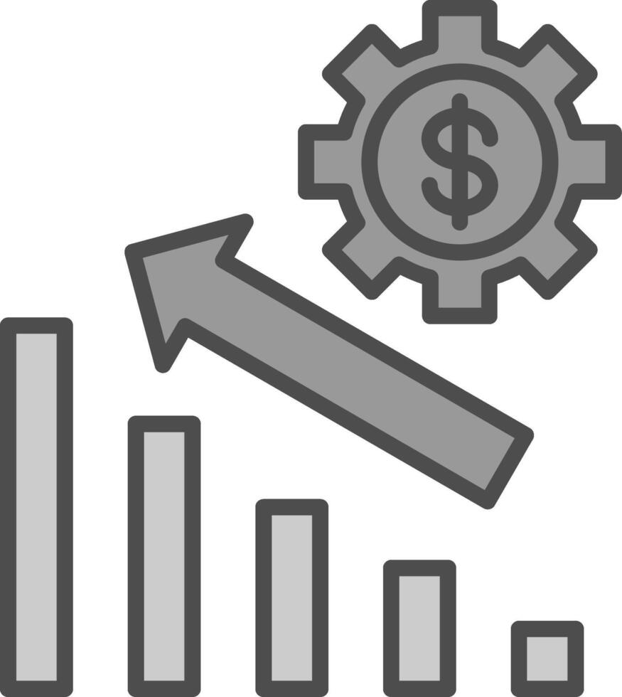 Wind Turbine Line Filled Greyscale Icon Design vector