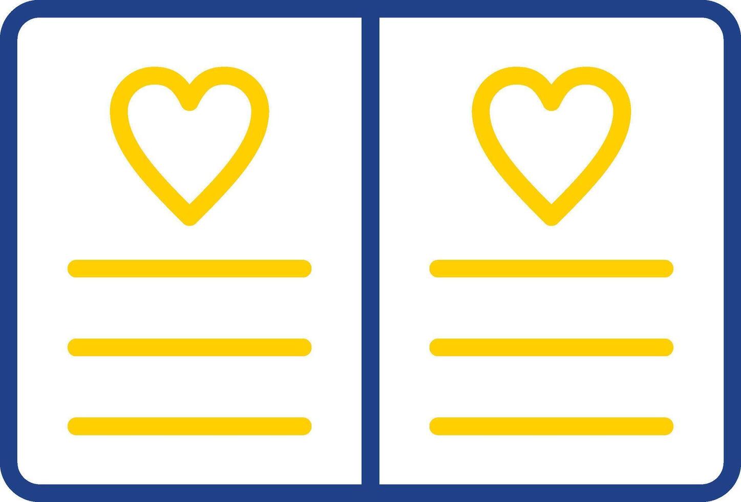 Scrapbook Line Two Colour Icon Design vector