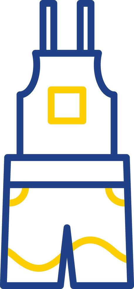 Dungarees Line Two Colour Icon Design vector