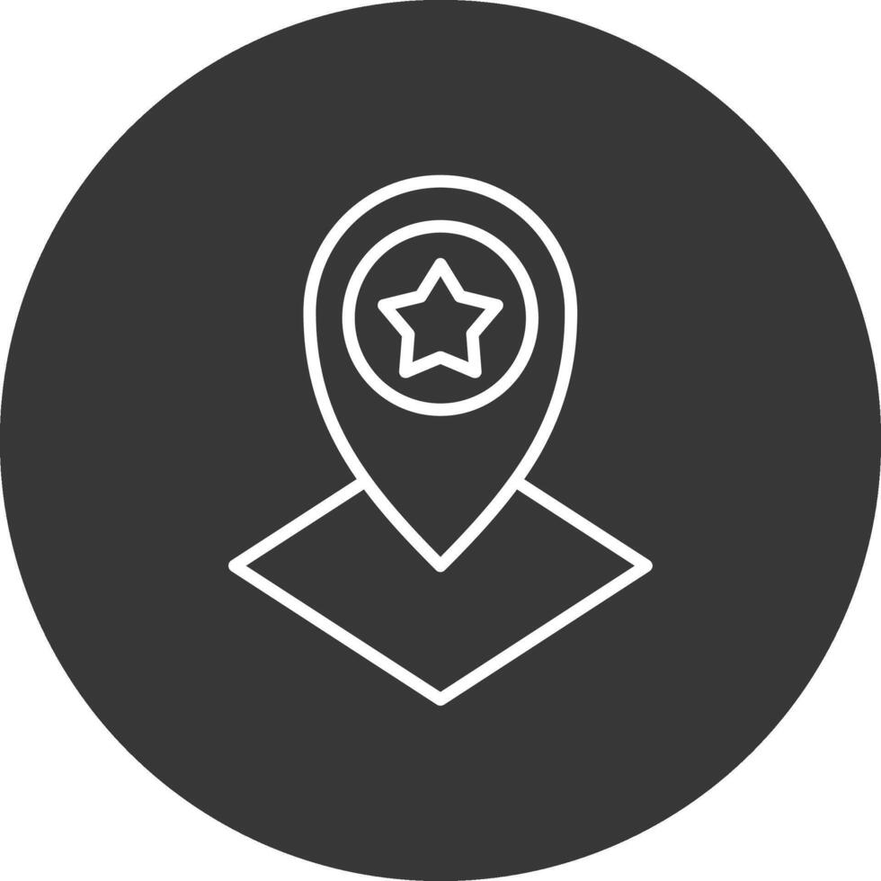 Map Location Line Inverted Icon Design vector