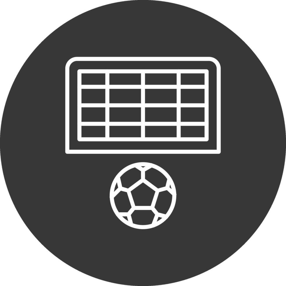 Football Goal Line Inverted Icon Design vector