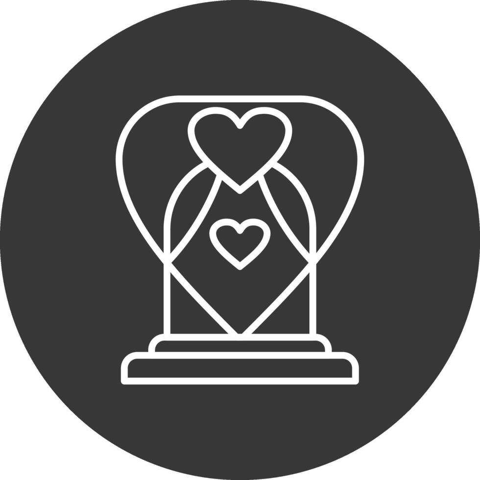 Wedding Arch Line Inverted Icon Design vector