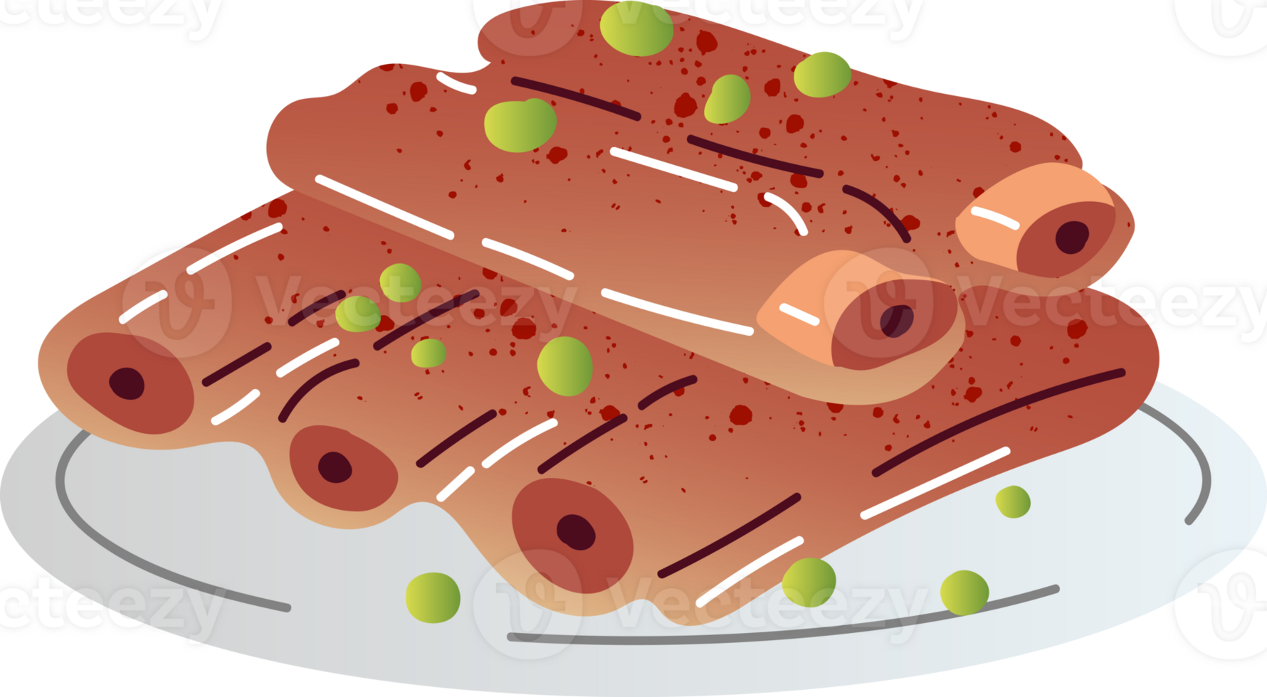 Pork ribs for tasty lunch png