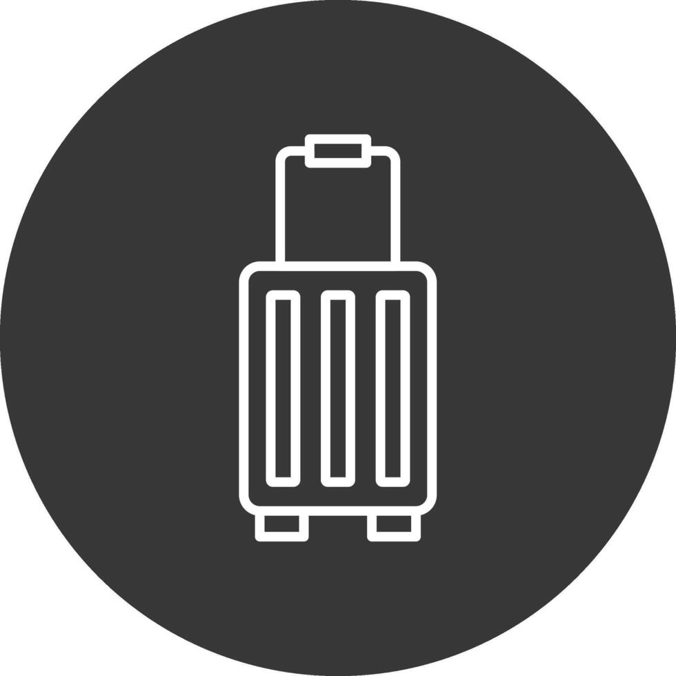 Suitcase Line Inverted Icon Design vector