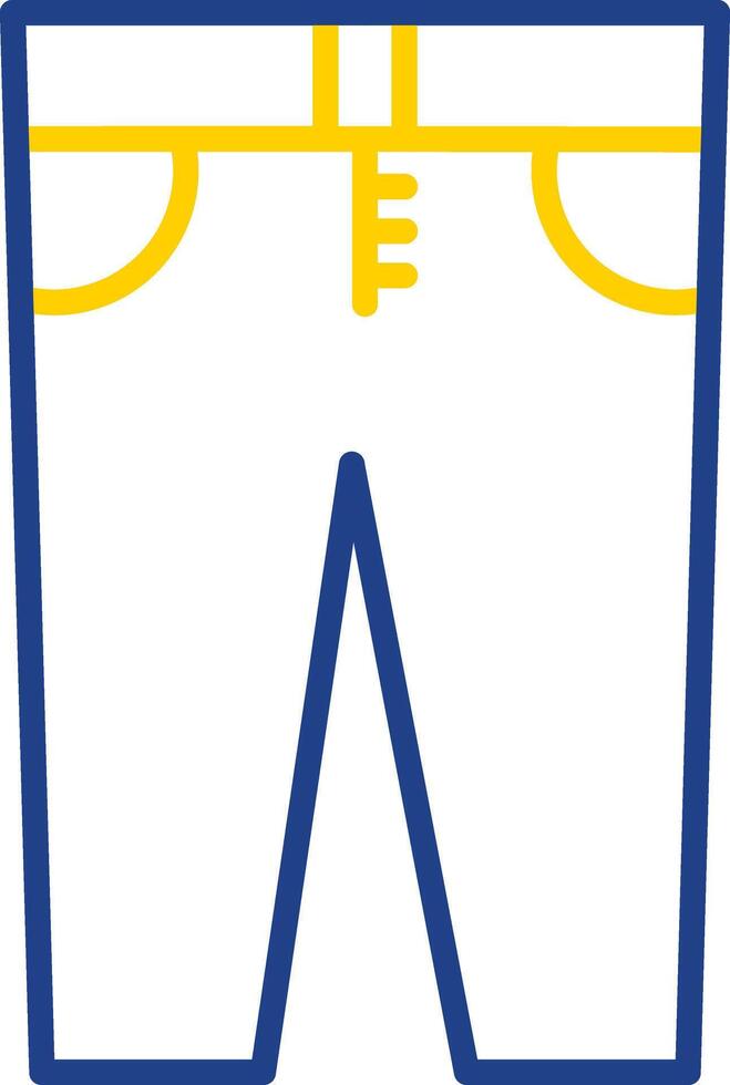 Jeans Line Two Colour Icon Design vector