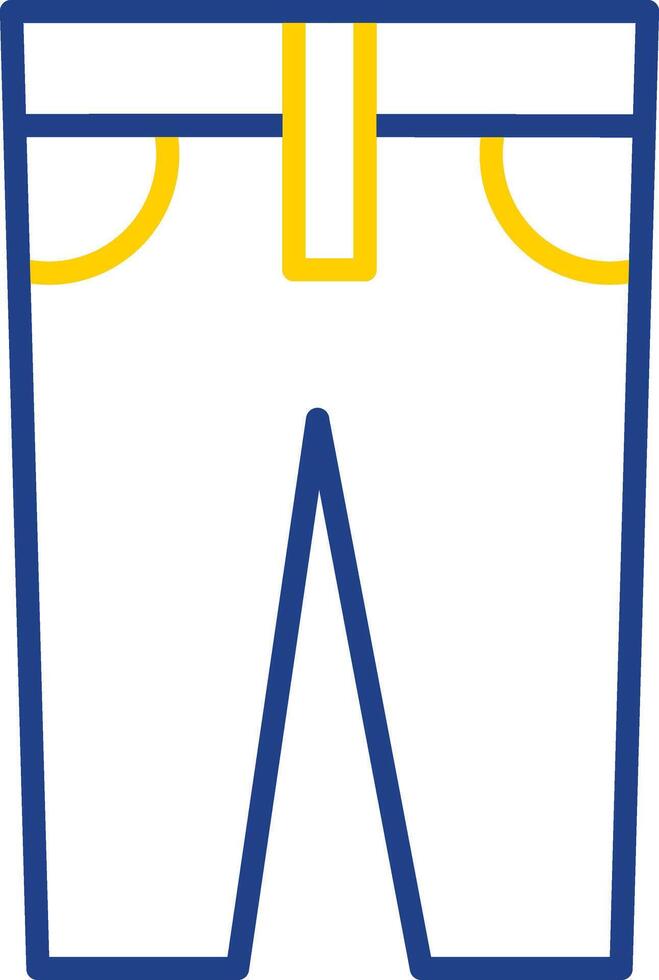 Jeans Line Two Colour Icon Design vector