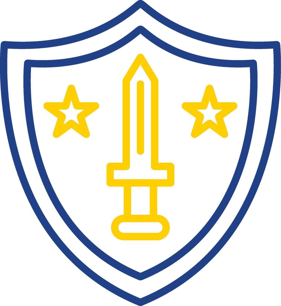 Shield Line Two Colour Icon Design vector