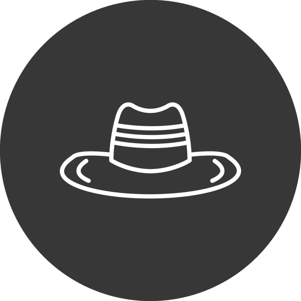 Cowboy Hat Line Inverted Icon Design vector