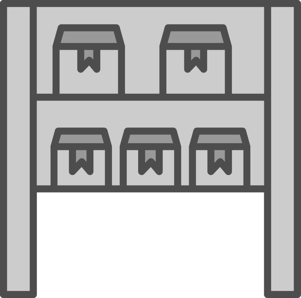 Storage Line Filled Greyscale Icon Design vector