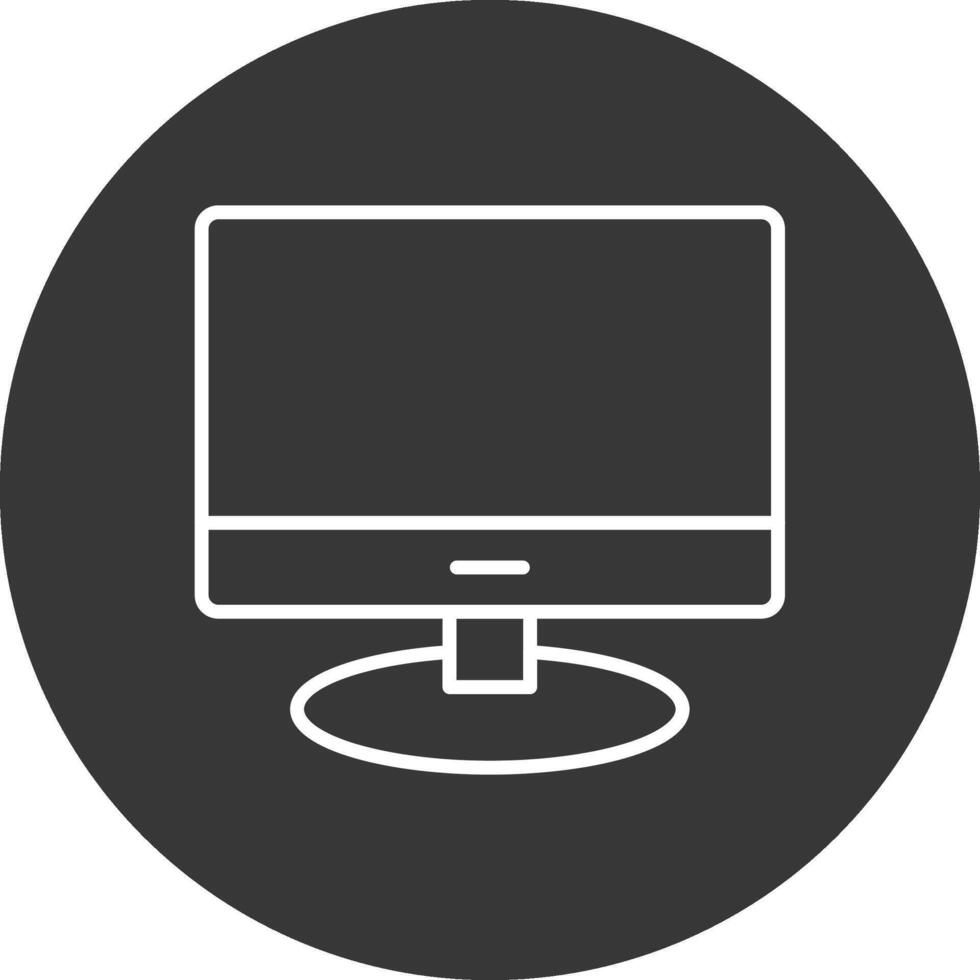 Lcd Line Inverted Icon Design vector