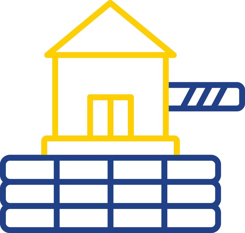 Barrier Line Two Colour Icon Design vector