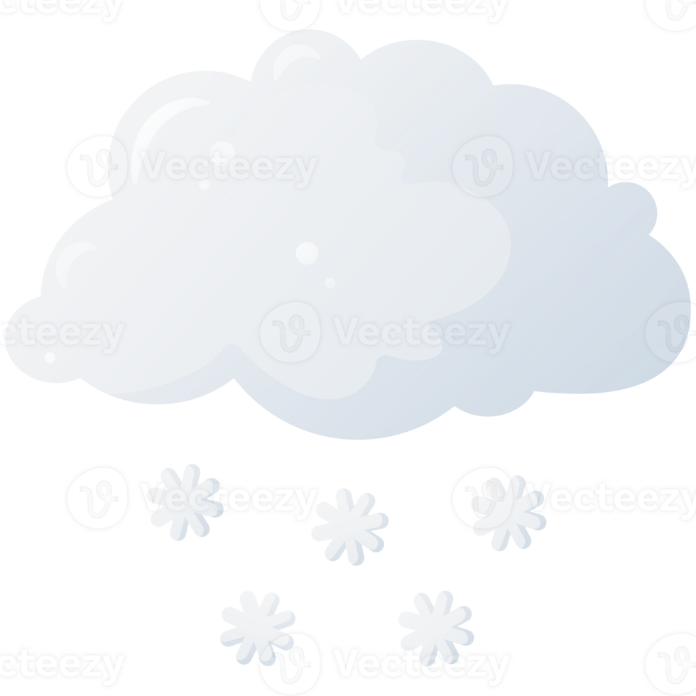 wolk met sneeuw voor weer voorspelling en voorspelling neerslag geassocieerd met begin winter png