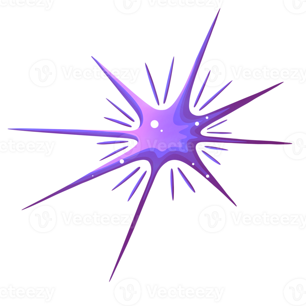 Violet star in open cosmos png