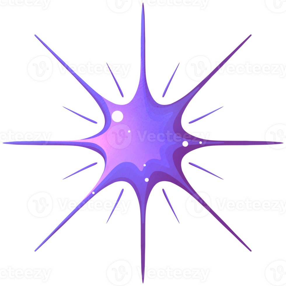 Violet star in open cosmos png