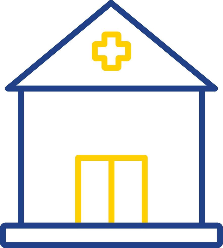 Building Line Two Colour Icon Design vector