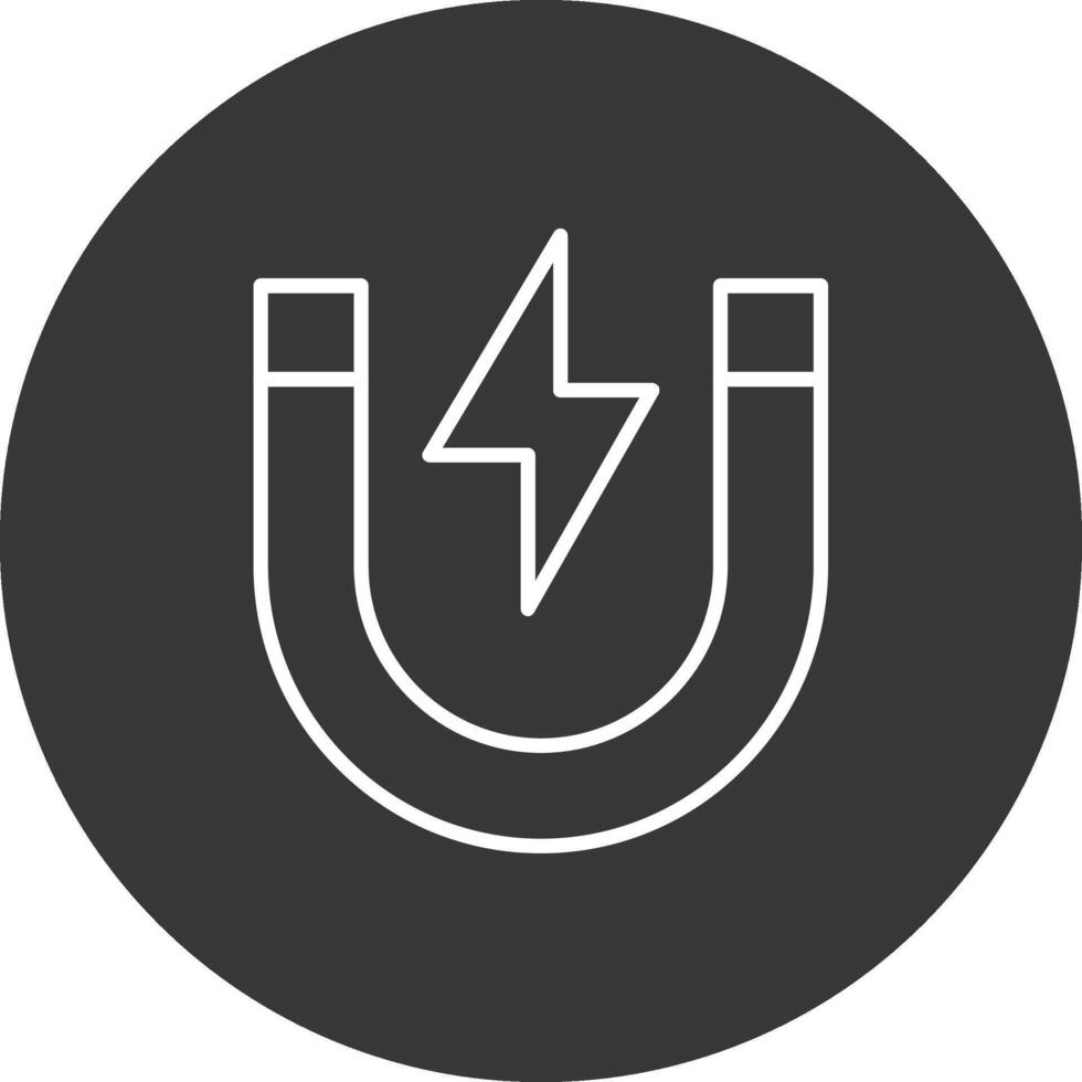 Magnet Line Inverted Icon Design vector