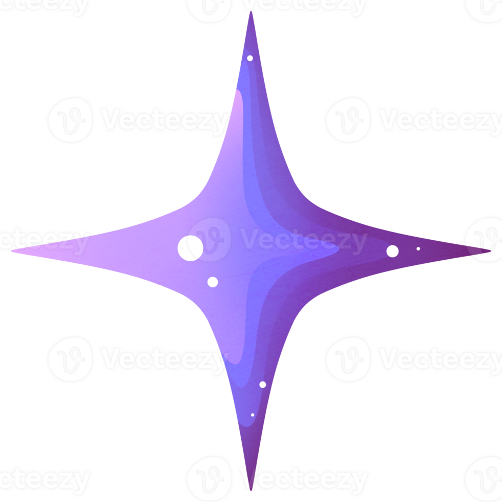 Violet star in open cosmos png