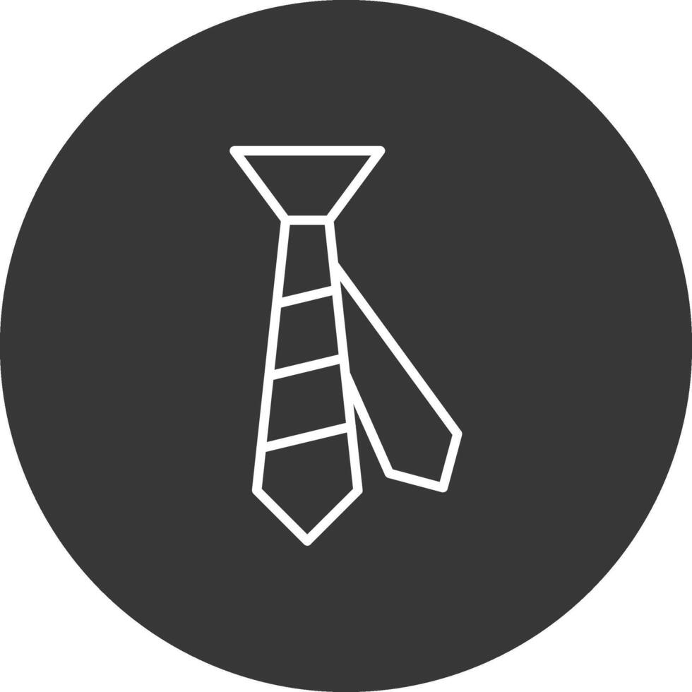 Tie Line Inverted Icon Design vector