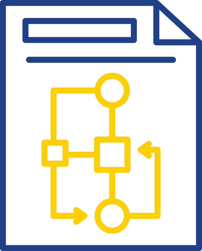 Document Line Two Colour Icon Design vector