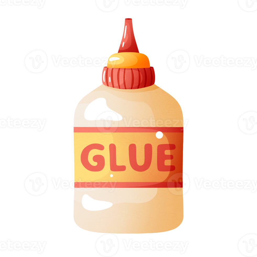 Bottle of glue for office or school png