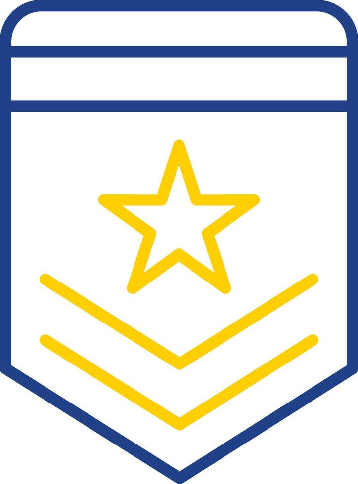 Badge Line Two Colour Icon Design vector