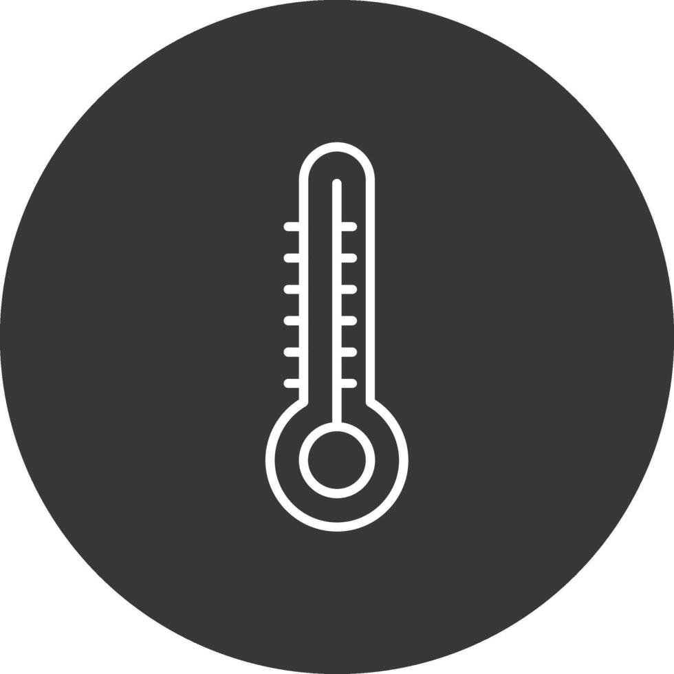 Thermometer Line Inverted Icon Design vector