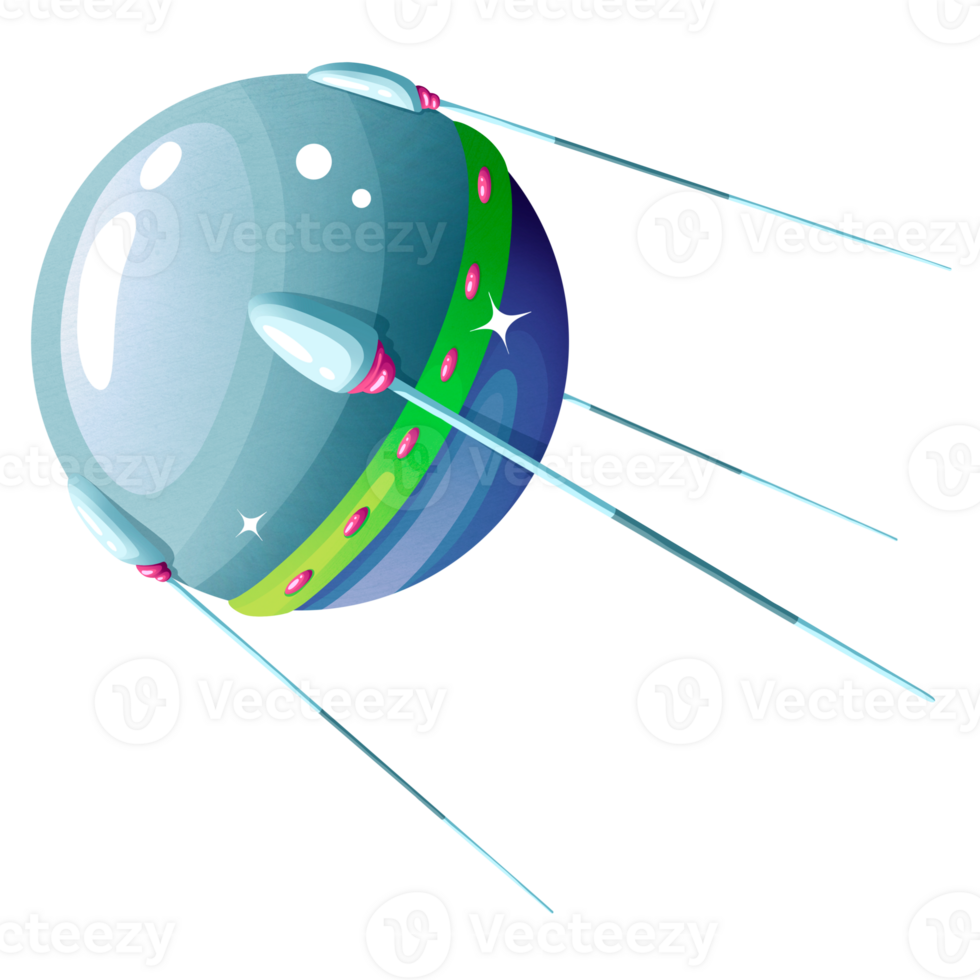 Futuristic satellite on mission in space png