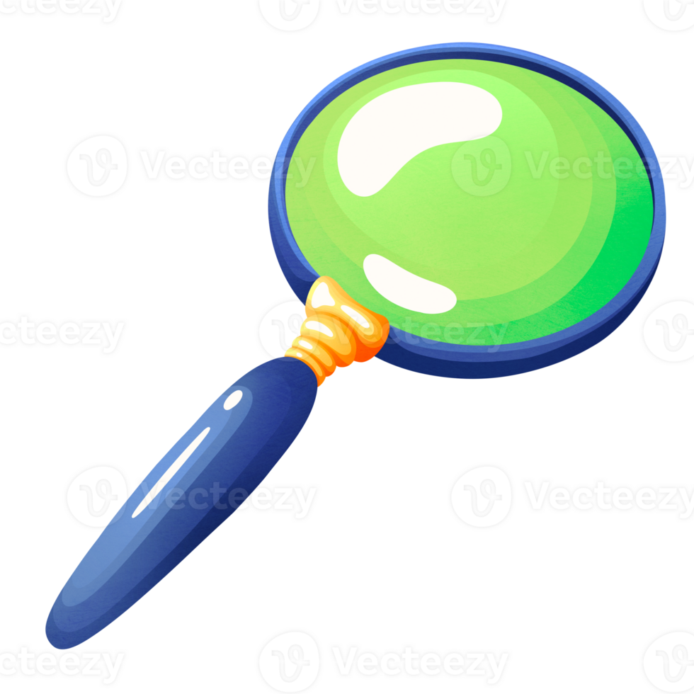 Magnifying glass for information search png