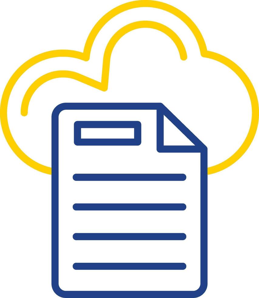 Cloud Data Line Two Colour Icon Design vector