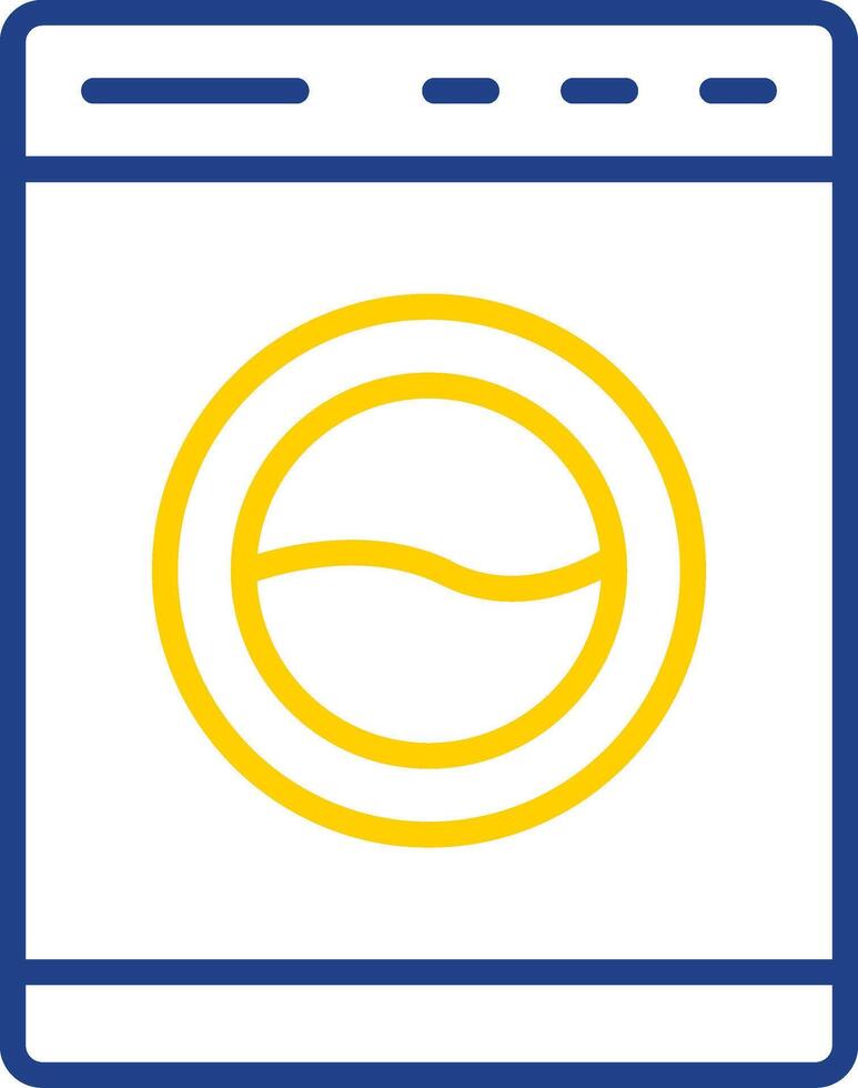 Washing Machine Line Two Colour Icon Design vector