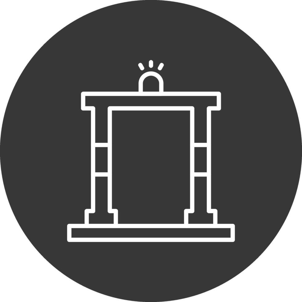 Metal Detector Line Inverted Icon Design vector