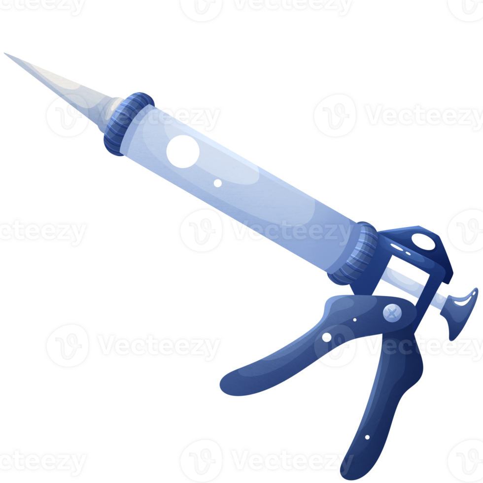 Caulk gun. Item for repair. Tool for construction work. Equipment for renovation png
