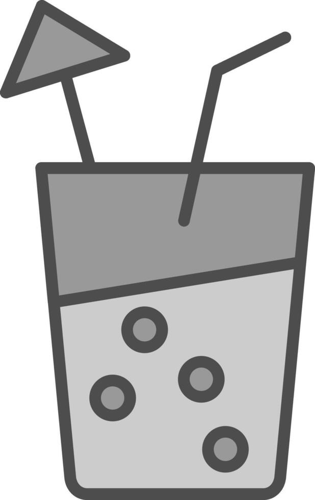 Soft Drink Line Filled Greyscale Icon Design vector