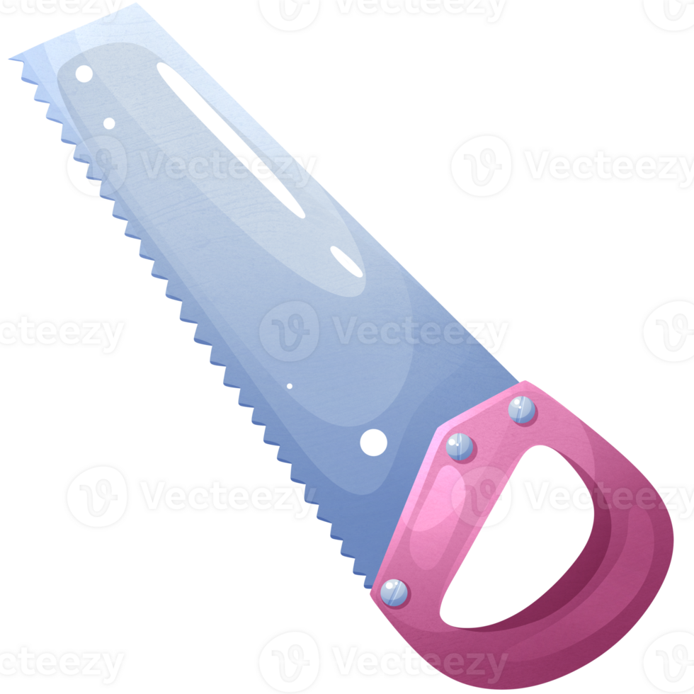 Hand saw. Item for repair. Tool for construction work. Equipment for renovation in apartment png