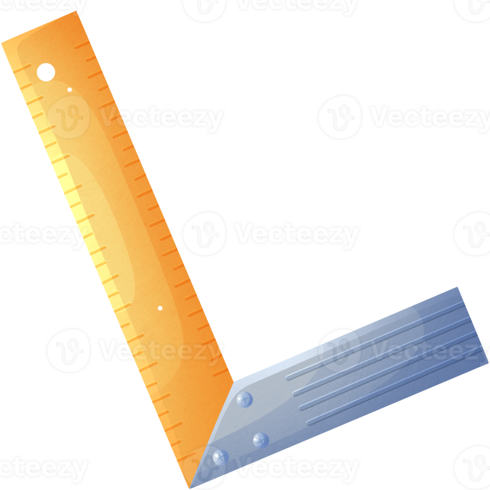 Angular ruler. Item for repair. Tool for construction work. Equipment for renovation in apartment png