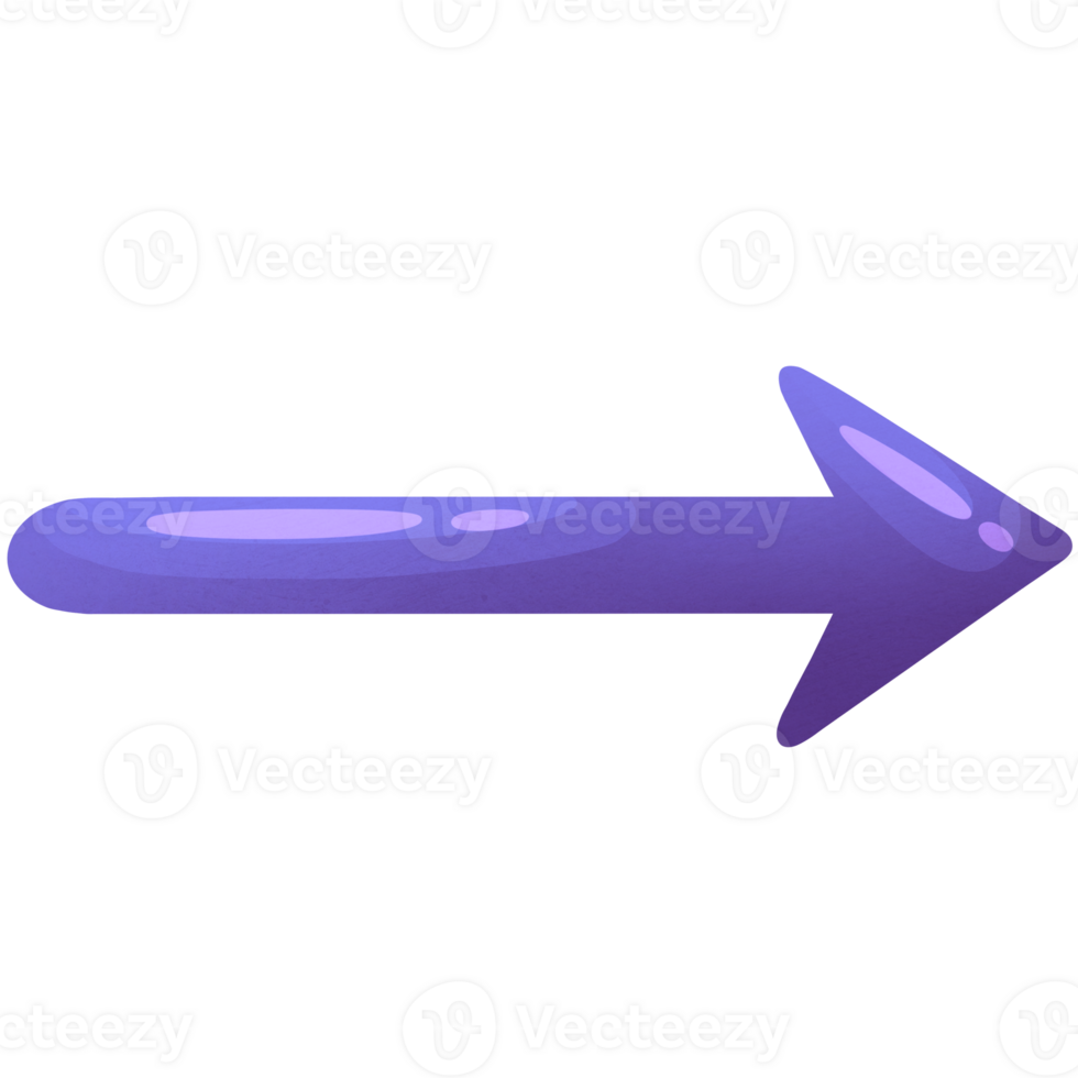 freccia Giusto. piatto direzione icona. pointer per sito web. interfaccia elemento viola colori. png