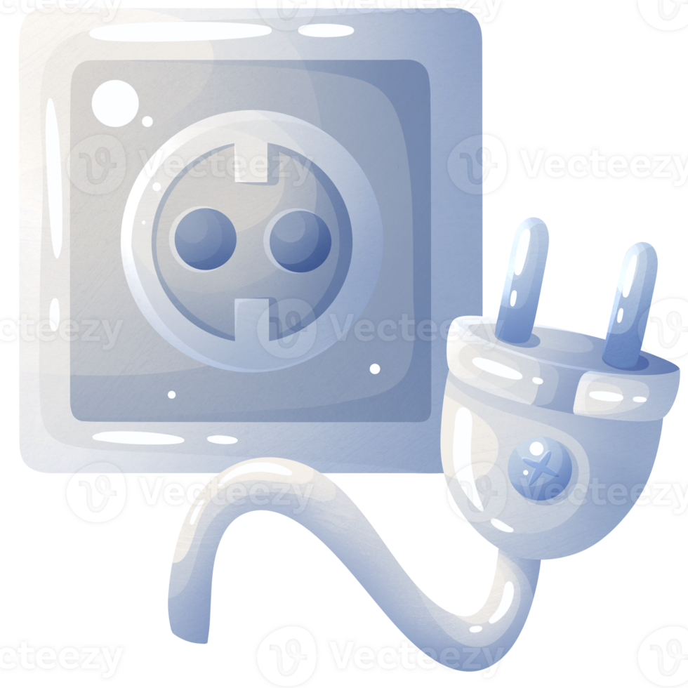 elektrisch stopcontact en draad. item voor reparatie. materialen voor bouw werk. png