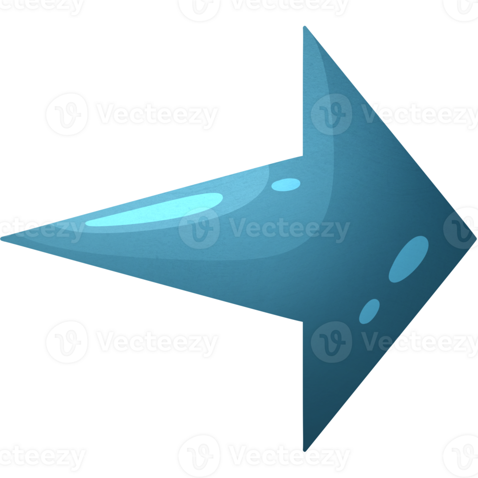 freccia Giusto. appuntito direzione icona. pointer per sito web. interfaccia elemento nel turchese colori. png