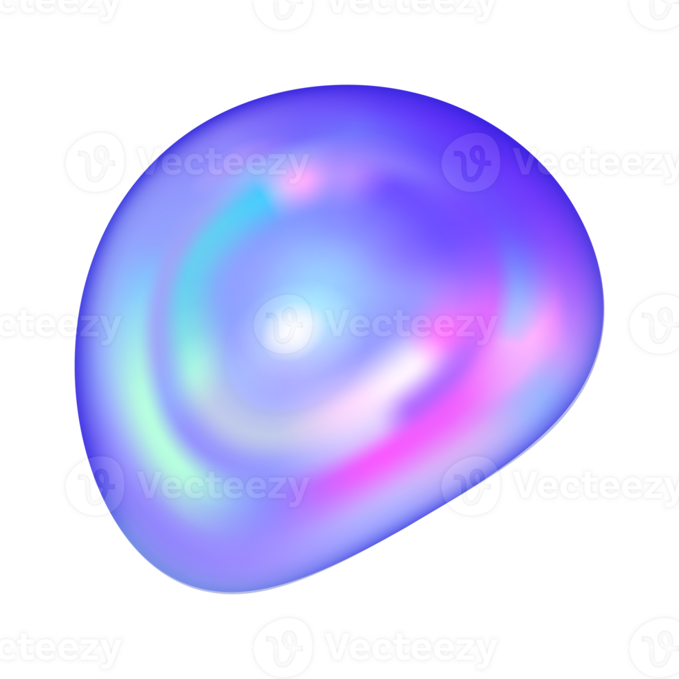 Abstract blue figure for banner or website design. Air bubble for modern creative illustration. png