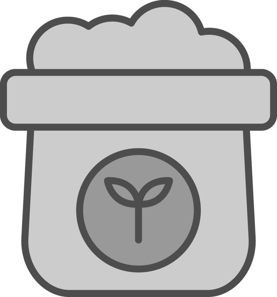 Fertilizer Line Filled Greyscale Icon Design vector