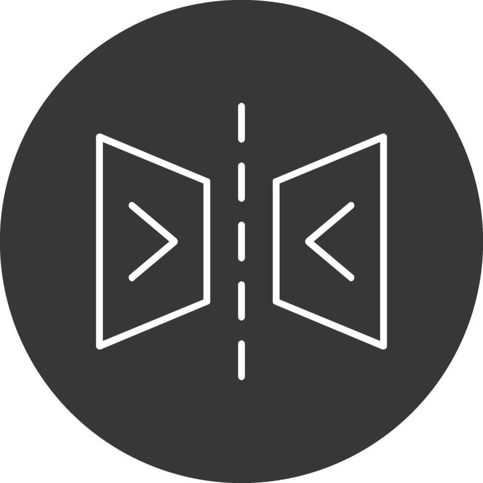 Reflect Line Inverted Icon Design vector