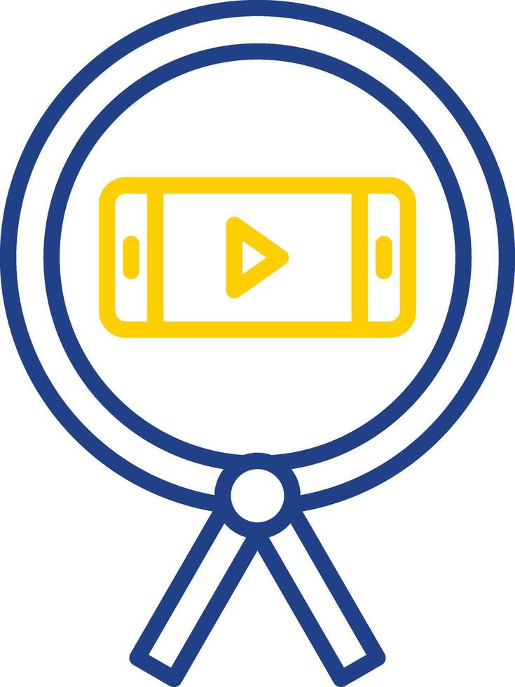 Phone Line Two Colour Icon Design vector