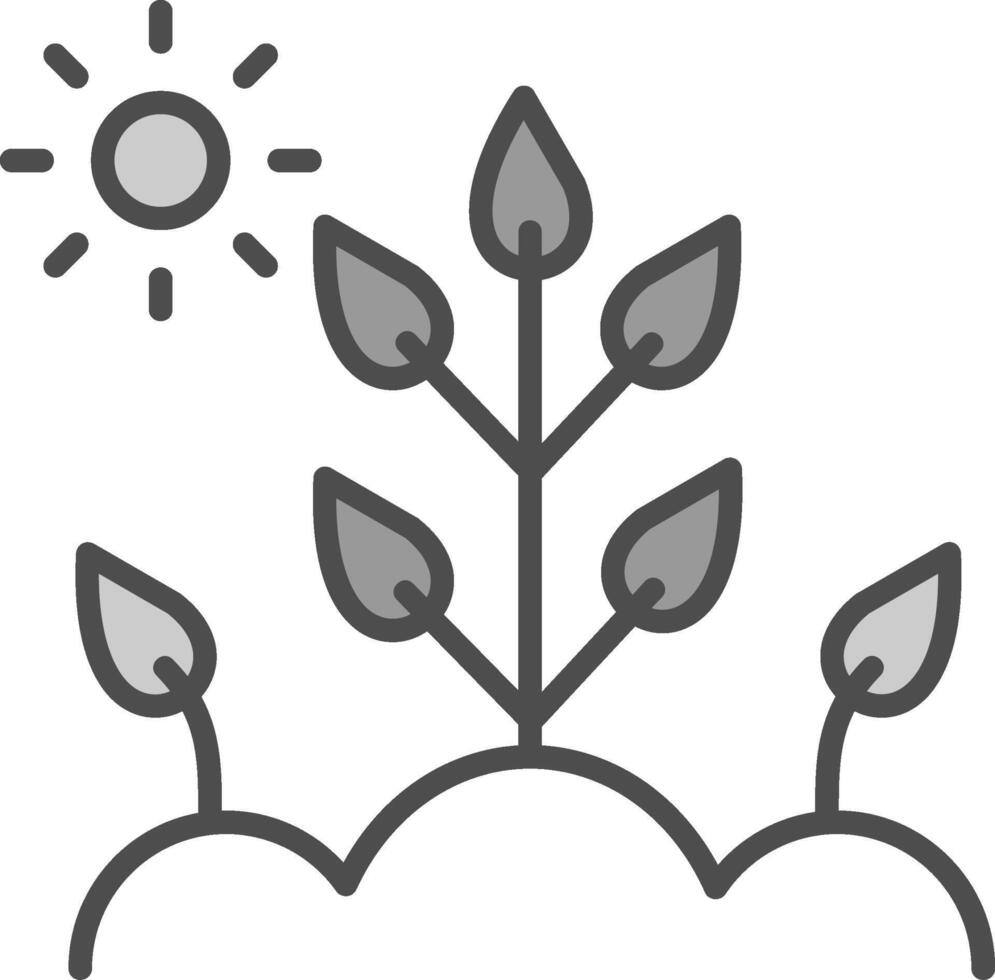 Farming Line Filled Greyscale Icon Design vector