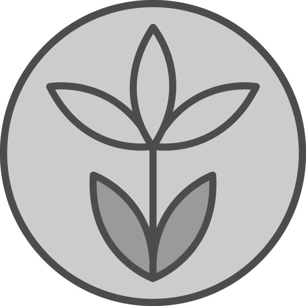Farm Growth Line Filled Greyscale Icon Design vector