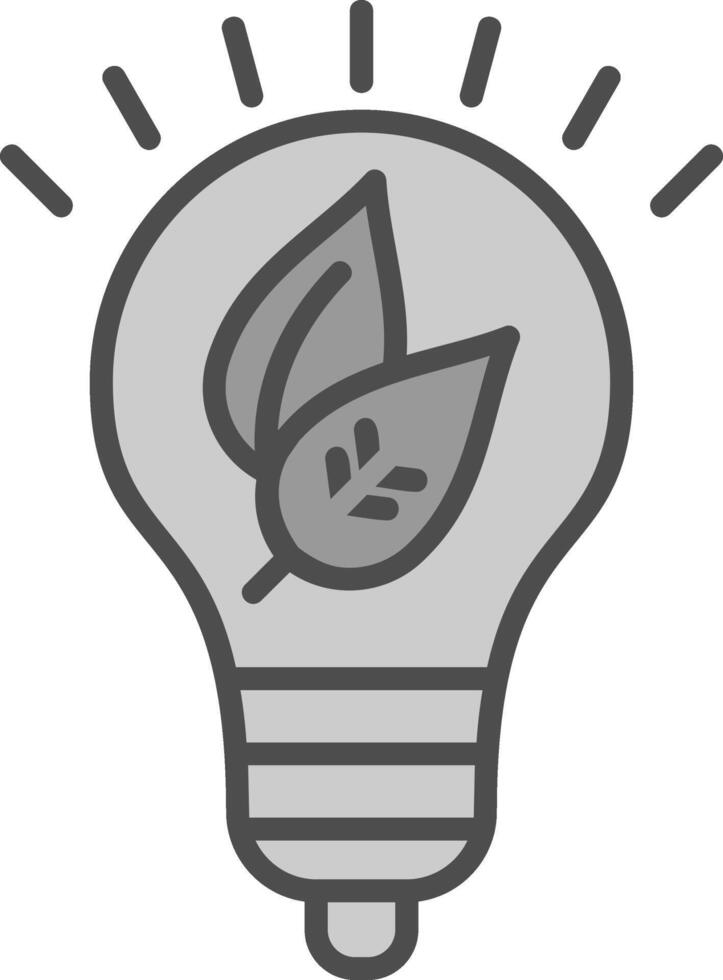 Green Innovation Line Filled Greyscale Icon Design vector