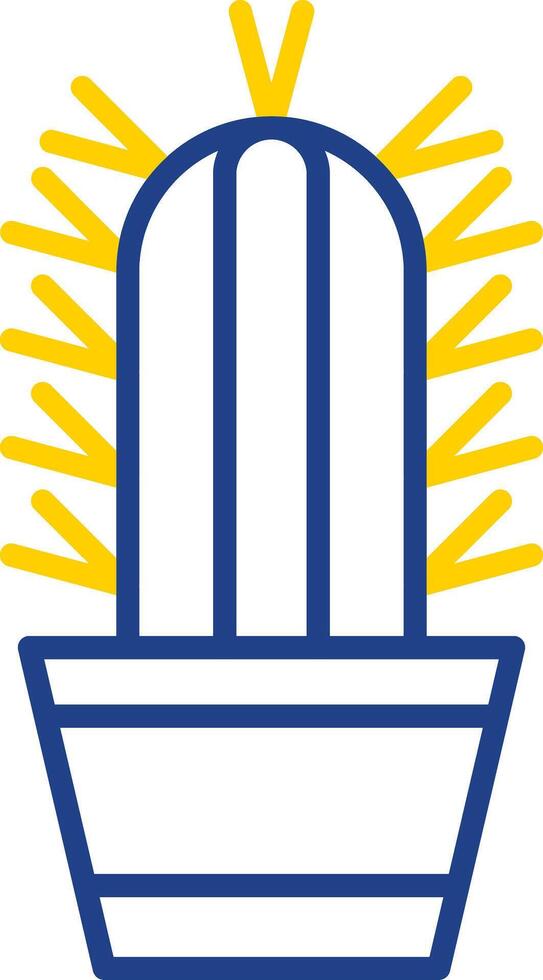 Succulent Line Two Colour Icon Design vector