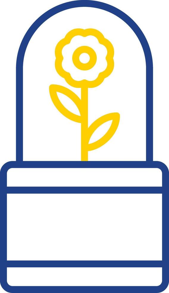 Flower Line Two Colour Icon Design vector
