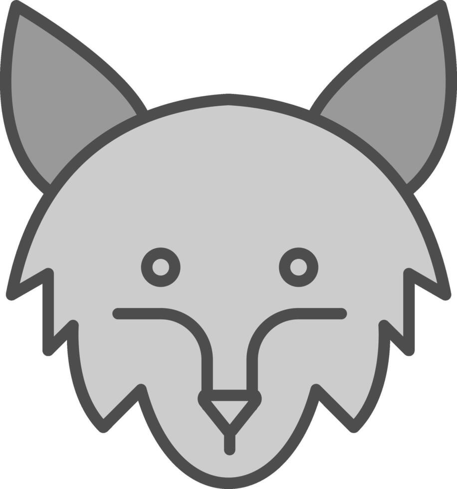 Rare Animals Line Filled Greyscale Icon Design vector